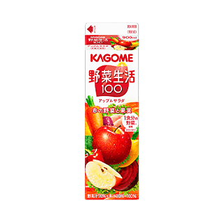 タメせる！カゴメ「野菜生活100 アップルサラダ 900ml 12本