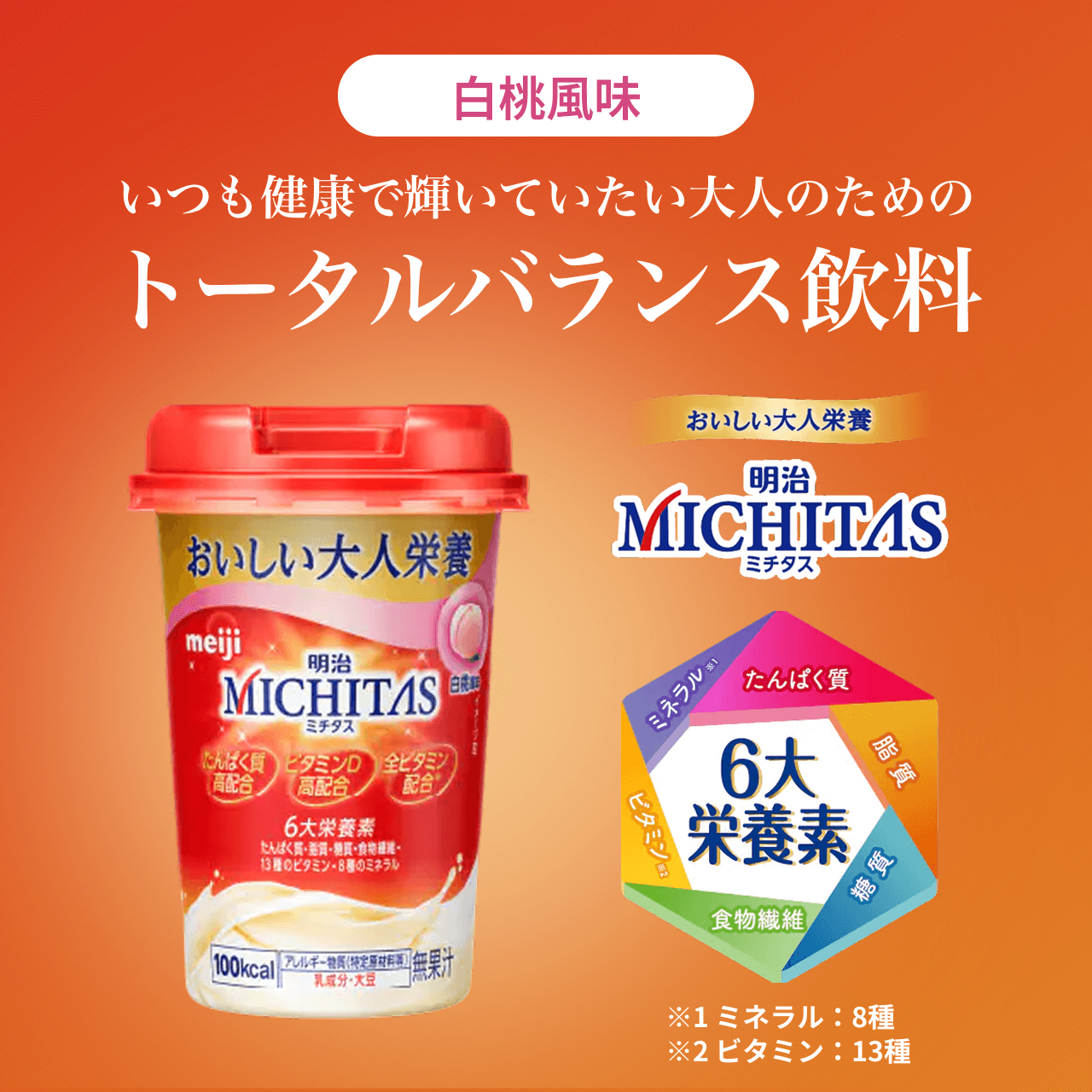 明治MICHITASカップ白桃風味