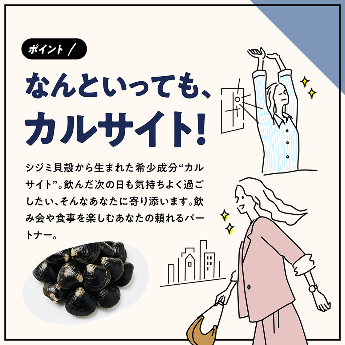 ポイント1 なんといってもカルサイト!