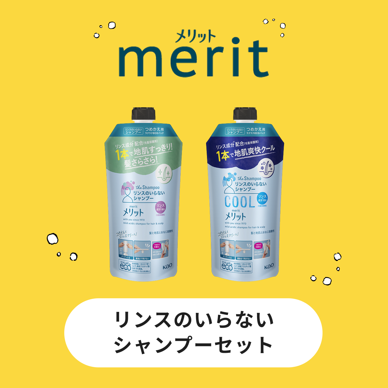 メリット リンスのいらないシャンプーセット