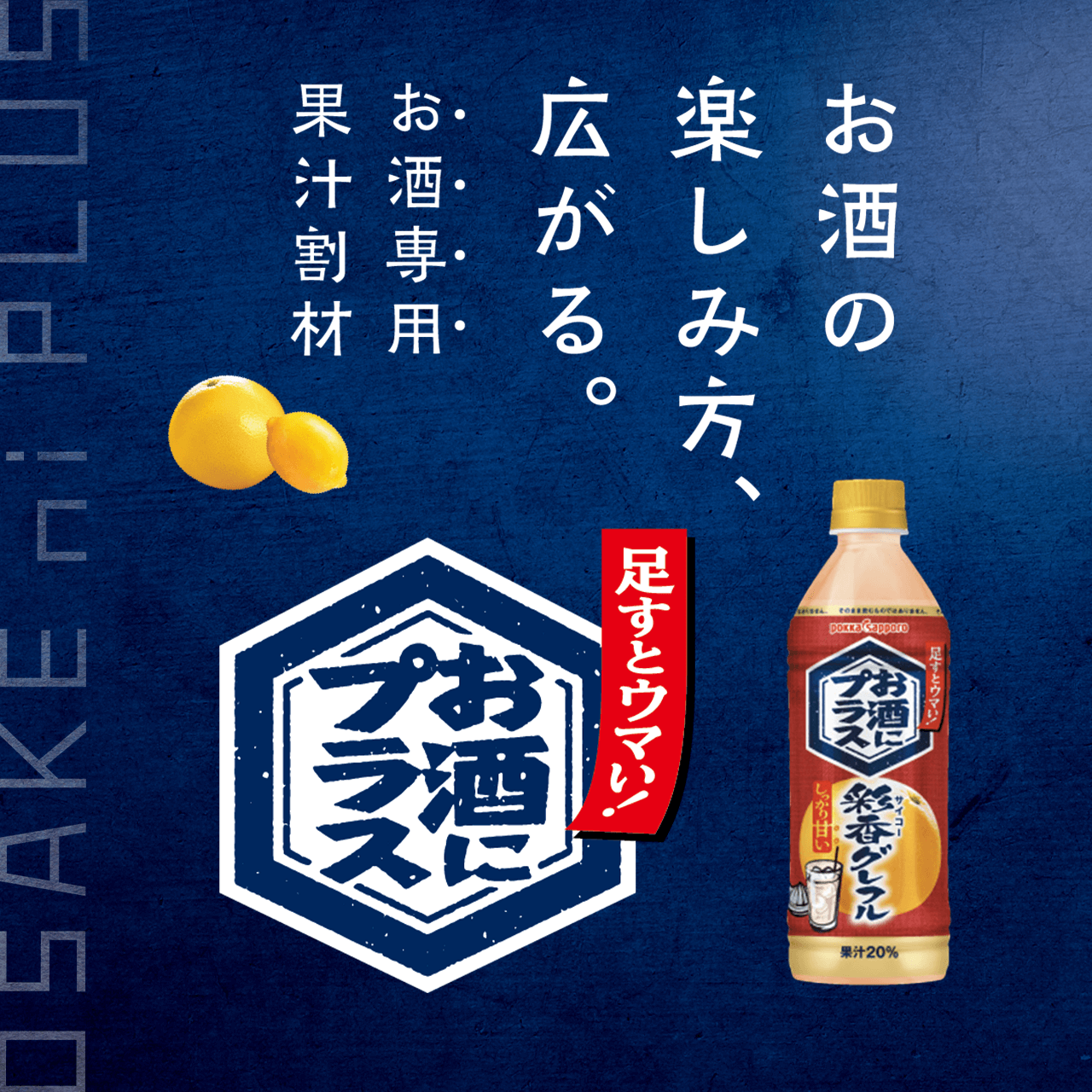 足すとウマい!お酒にプラス