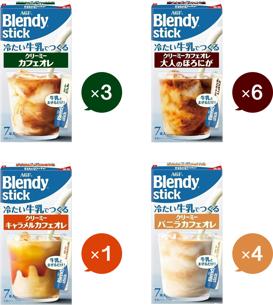 
          �u�u�����f�B®�v�X�e�B�b�N �₽�������ł���N���[�~�[�J�t�F�I�� �~3
          �u�u�����f�B®�v�X�e�B�b�N �₽�������ł���N���[�~�[�J�t�F�I�� ��l�̂ق�ɂ� �~6
          �u�u�����f�B®�v�X�e�B�b�N �₽�������ł���N���[�~�[�L���������J�t�F�I�� �~1
          �u�u�����f�B®�v�X�e�B�b�N �₽�������ł���N���[�~�[�o�j���J�t�F�I�� �~4