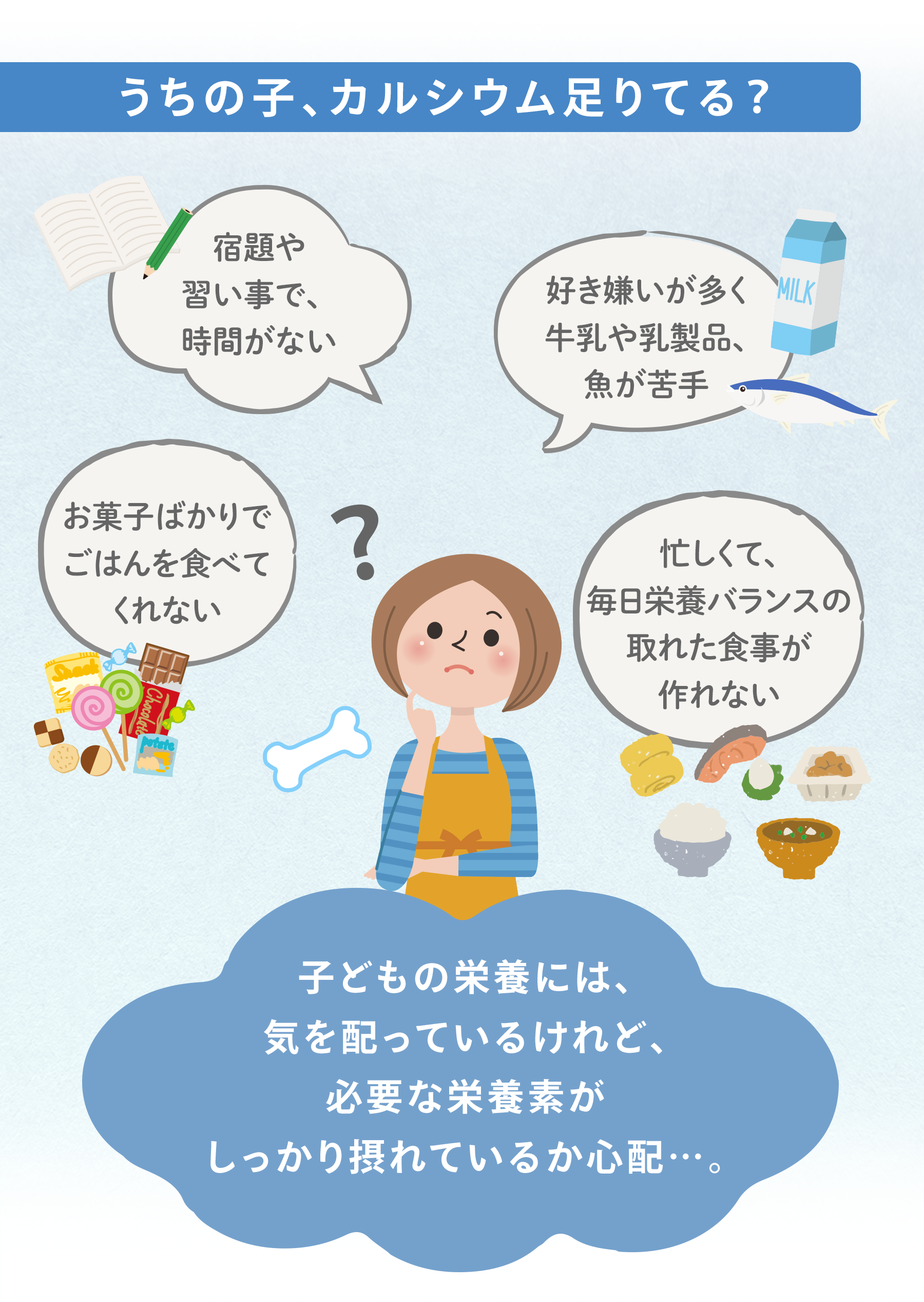 �����̎q�A�J���V�E������Ă�H�h���K�����ŁA���Ԃ��Ȃ�!�D����������������������i�A�������!���َq�΂���ł��͂��H�ׂĂ���Ȃ�!�Z�����āA�����h�{�o�����X�̎�ꂽ�H�������Ȃ�!�q�ǂ��̉h�{�ɂ́A�C��z���Ă��邯��ǁA�K�v�ȉh�{�f����������ۂ�Ă��邩�S�z�E�E�E�B