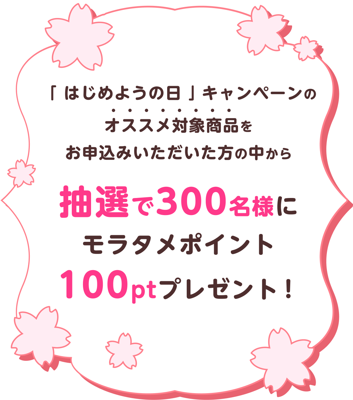 �u �͂��߂悤�̓� �v�L�����y�[���̃I�X�X���Ώۏ��i�����\���݂������������̒����璊�I��300���l�Ƀ����^���|�C���g100pt�v���[���g!