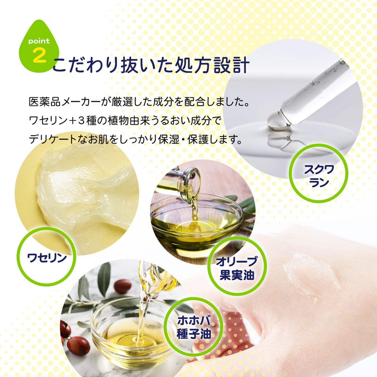 point2:こだわり抜いた処方設計。