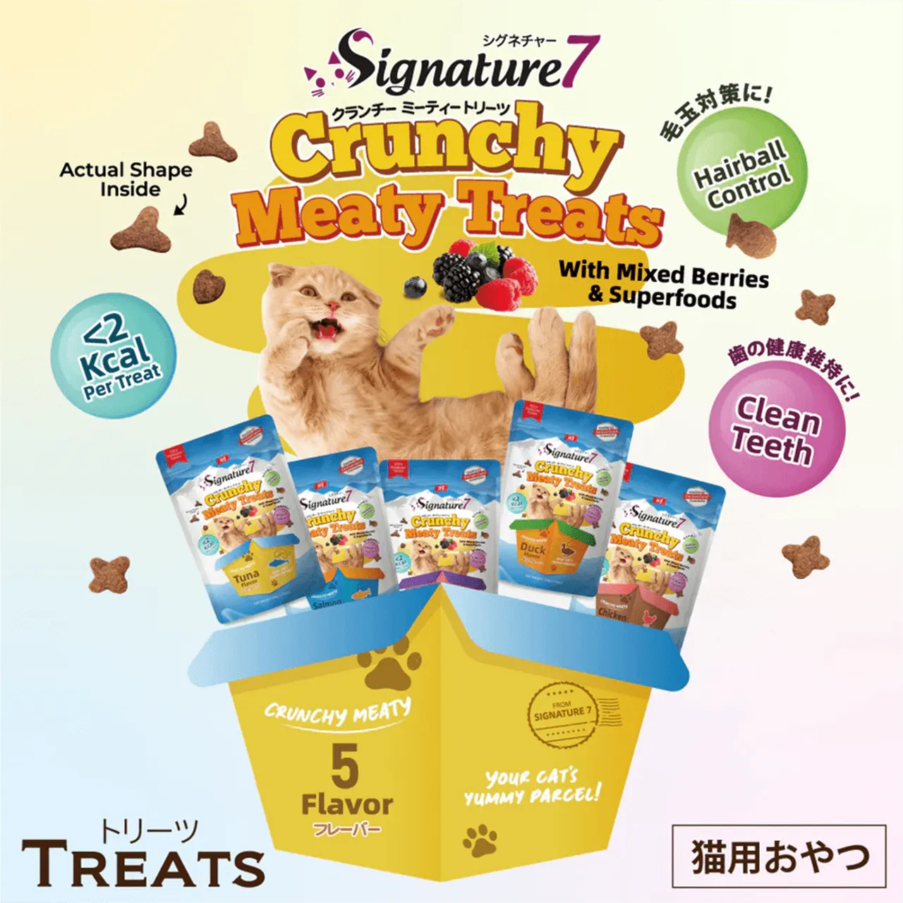 シグネチャー7 クランチーミーティートリーツ 猫用おやつ