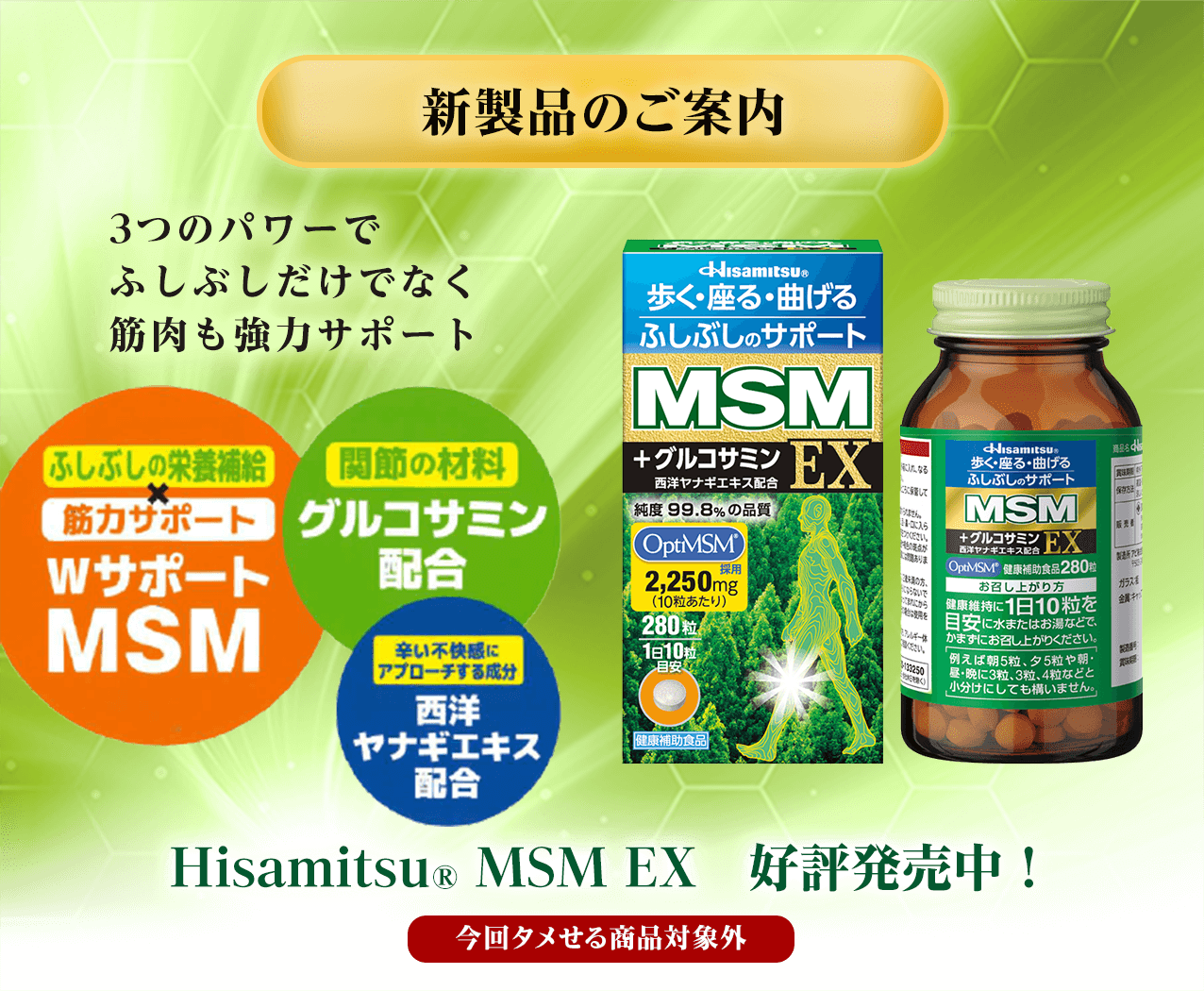 タメせる！久光製薬「Hisamitsu® MSM（14日分）」