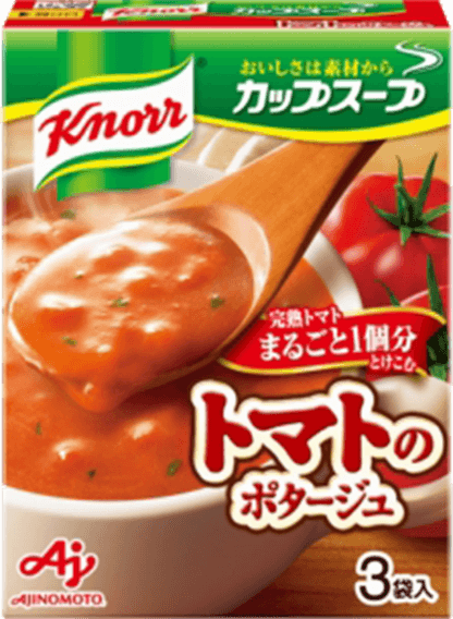 「クノール® カップスープ」完熟トマトまるごと1個分使ったポタージュ（3袋入）