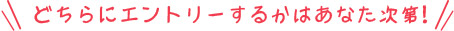 �ǂ���ɃG���g���[���邩�͂��Ȃ�����I