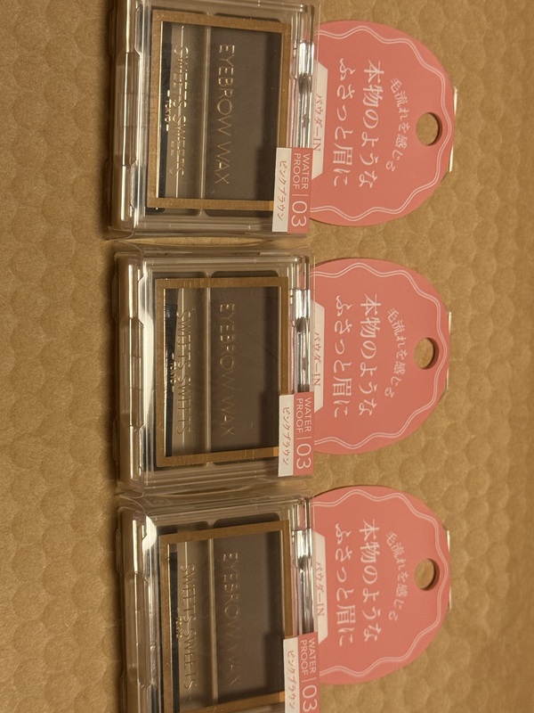 スウィーツスウィーツ アイブロウワックス 03 ピンクブラウン×3個