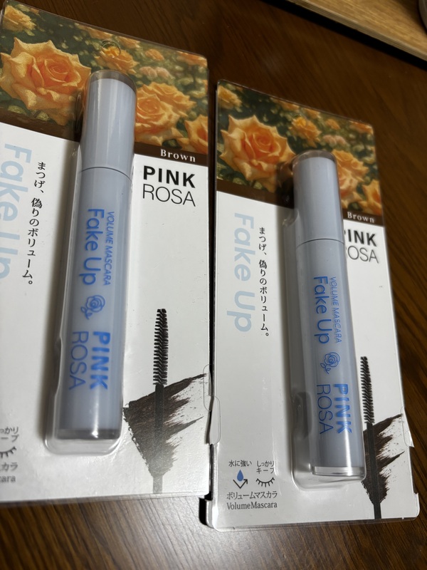 PINKROSA フェイクアップボリュームマスカラ ブラウン×2個
